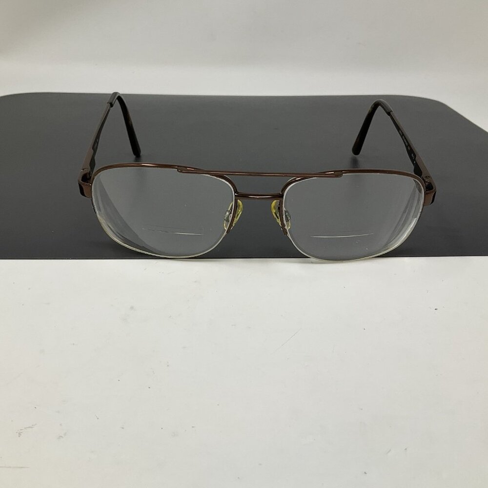 GENESIS G 4013 Eyeglasses Frame Brown Half Rim 56 [] 18-145